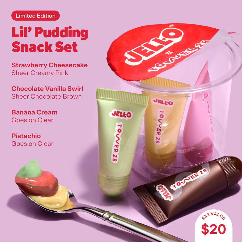Tower 28 Beauty  JELL-O™  X TOWER 28 Lil' Pudding Mini Lip Softie Gift Set