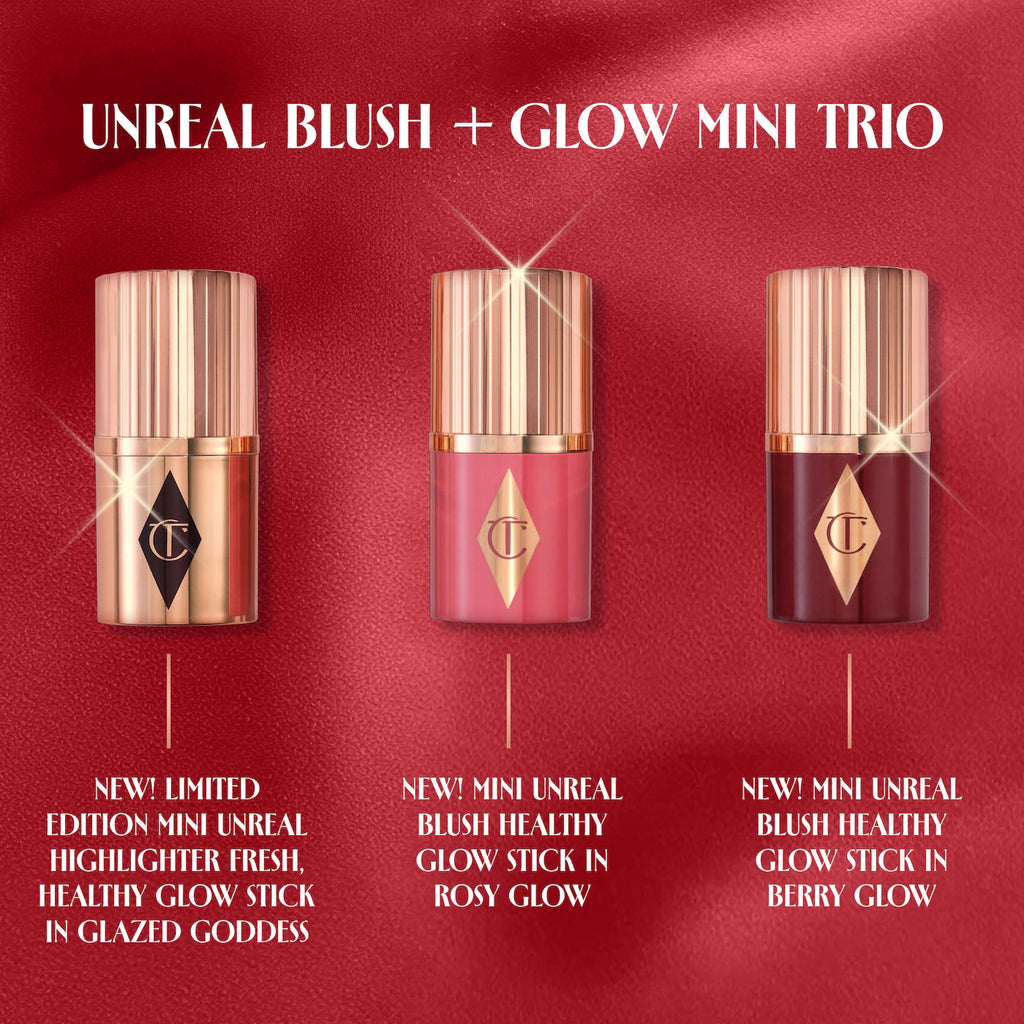 Charlotte Tilbury  Mini Unreal Blush + Glow Trio