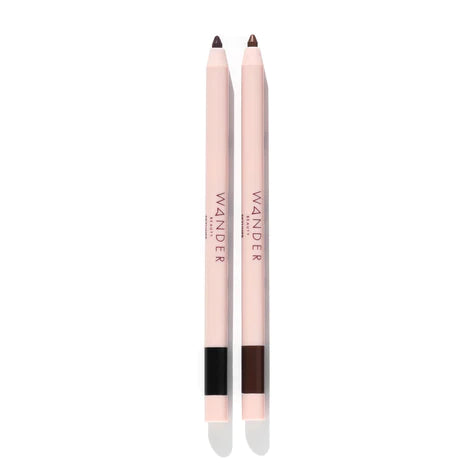 WANDER BEAUTYSKYLINER DUO Skyliner Automatic Gel Eyeliner in shades Jet Black & Tan Line