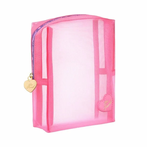 Too Faced Pink Cosmetiquera MESH BAG