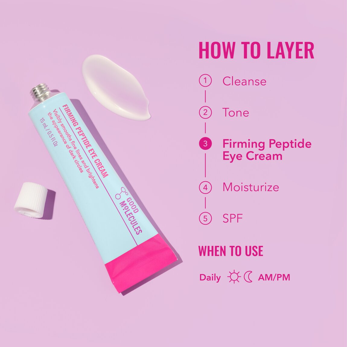 GOOD MOLECULES Firming Peptide Eye Cream 15ml