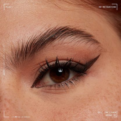NYX Professional Makeup Epic Ink Vegan Waterproof Liquid Eyeliner, Brown - Imagen 5