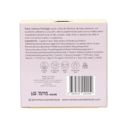 MONTOC COSMETIC RUBOR EN CREMA NOSTALGIC HONEY - Imagen 6