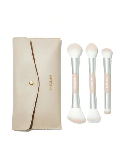 SHEGLAM GLAM 101 FACE ESSENTIALS BRUSH SET WITH BAG