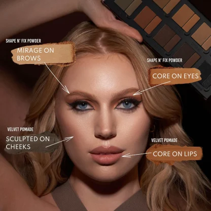Danessa Myricks Beauty Groundwork: Defining Neutrals - Palette For Eyes, Brows, Face & Lips - Imagen 6