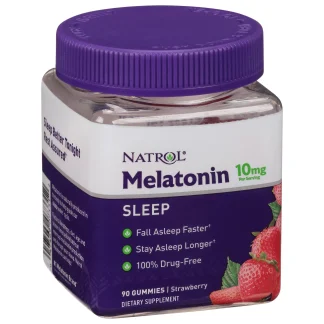 Natrol Melatonin 10mg, Sleep Support, Gummies Strawberry 90