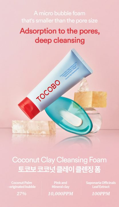 [TOCOBO] Coconut Clay Cleansing Foam 150ml - Imagen 6