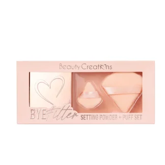 BEAUTY CREATION BYE FILTER SET DE POLVO FIJADOR + ESPONJA
