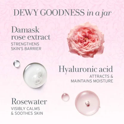 fresh Rose & Hyaluronic Acid Deep Hydration Moisturizer - Imagen 3