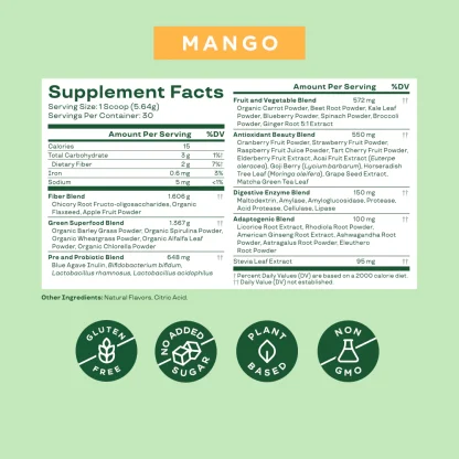 Bloom Nutrition Greens & Superfoods™ Servings: 30ct - Imagen 4