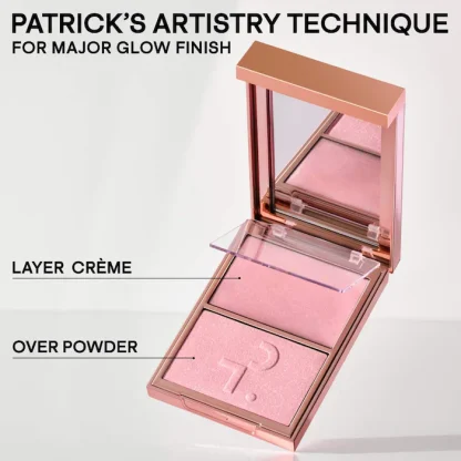 PATRICK TA Major Glow Crème & Powder Light Reflecting Translucent Highlighter Duo - Imagen 4