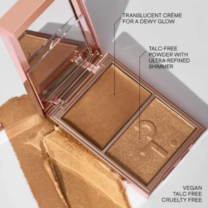 PATRICK TA Major Glow Crème & Powder Light Reflecting Translucent Highlighter Duo - Imagen 5