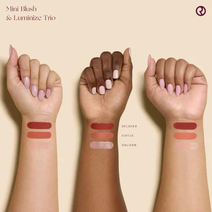 Rare Beauty by Selena Gomez Mini Blush and Luminize Trio - Imagen 8