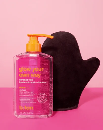 B.TAN glow your own way bundle tanning kit with mitt