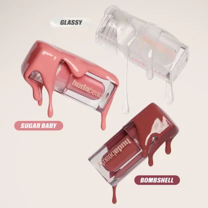 HUDA BEAUTY  Mini Glossiest Lip Gloss Set - Imagen 3
