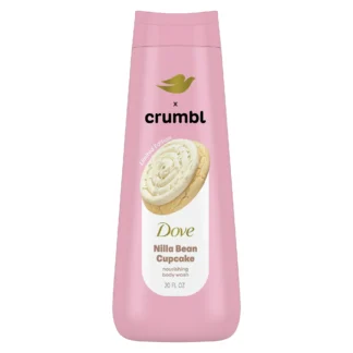 Dove Crumel Gel de Baño Líquido Hidratante Nilla Bean Cupcake, 20 oz