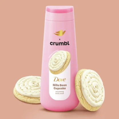 Dove Crumel Gel de Baño Líquido Hidratante Nilla Bean Cupcake, 20 oz - Imagen 2