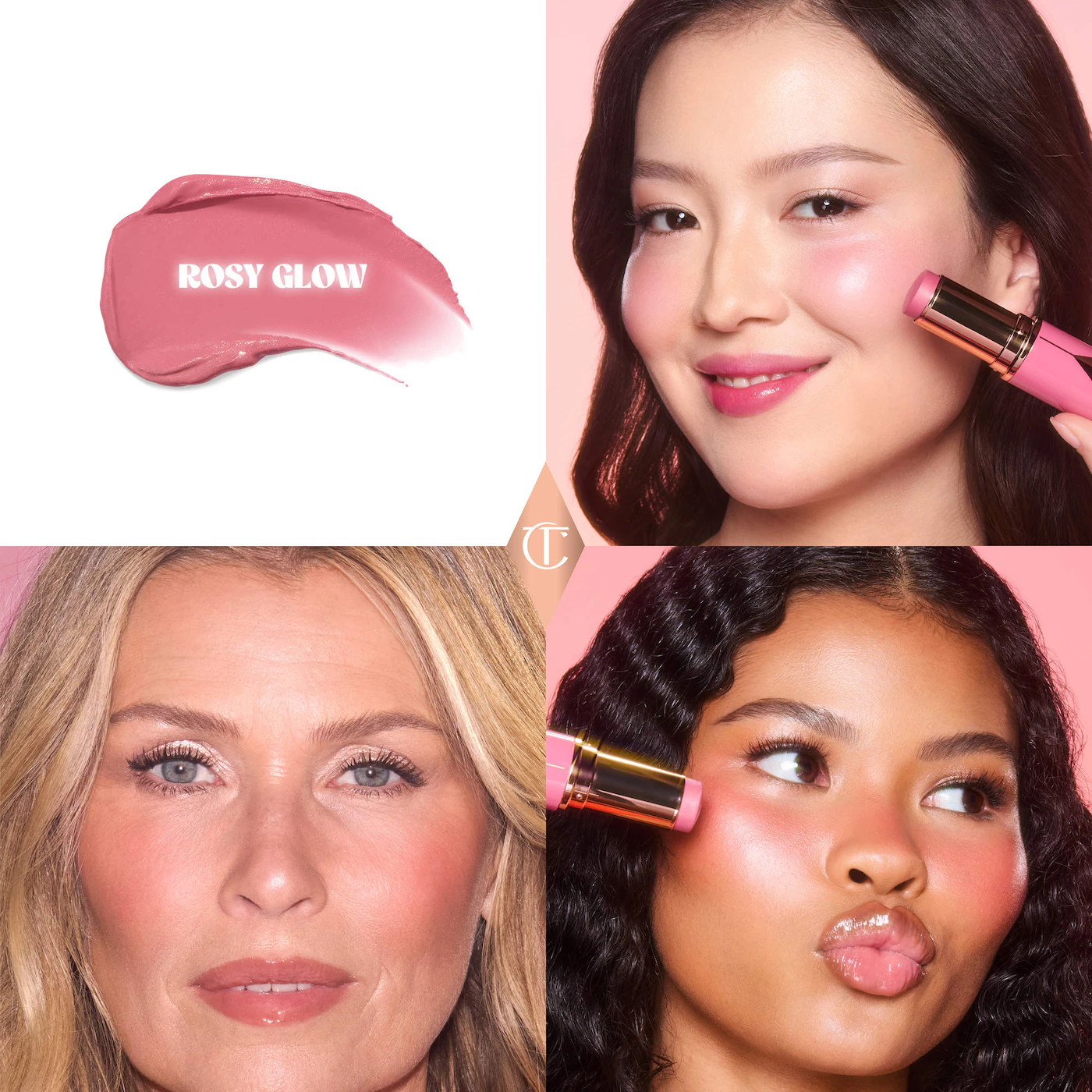 Charlotte Tilbury Unreal Lip + Cheek Glow Blush Stick with Hyaluronic Acid - Imagen 15