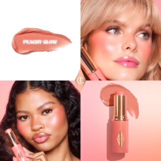 Charlotte Tilbury  Unreal Lip + Cheek Glow Blush Stick with Hyaluronic Acid - Peachy Glow - poppy peach