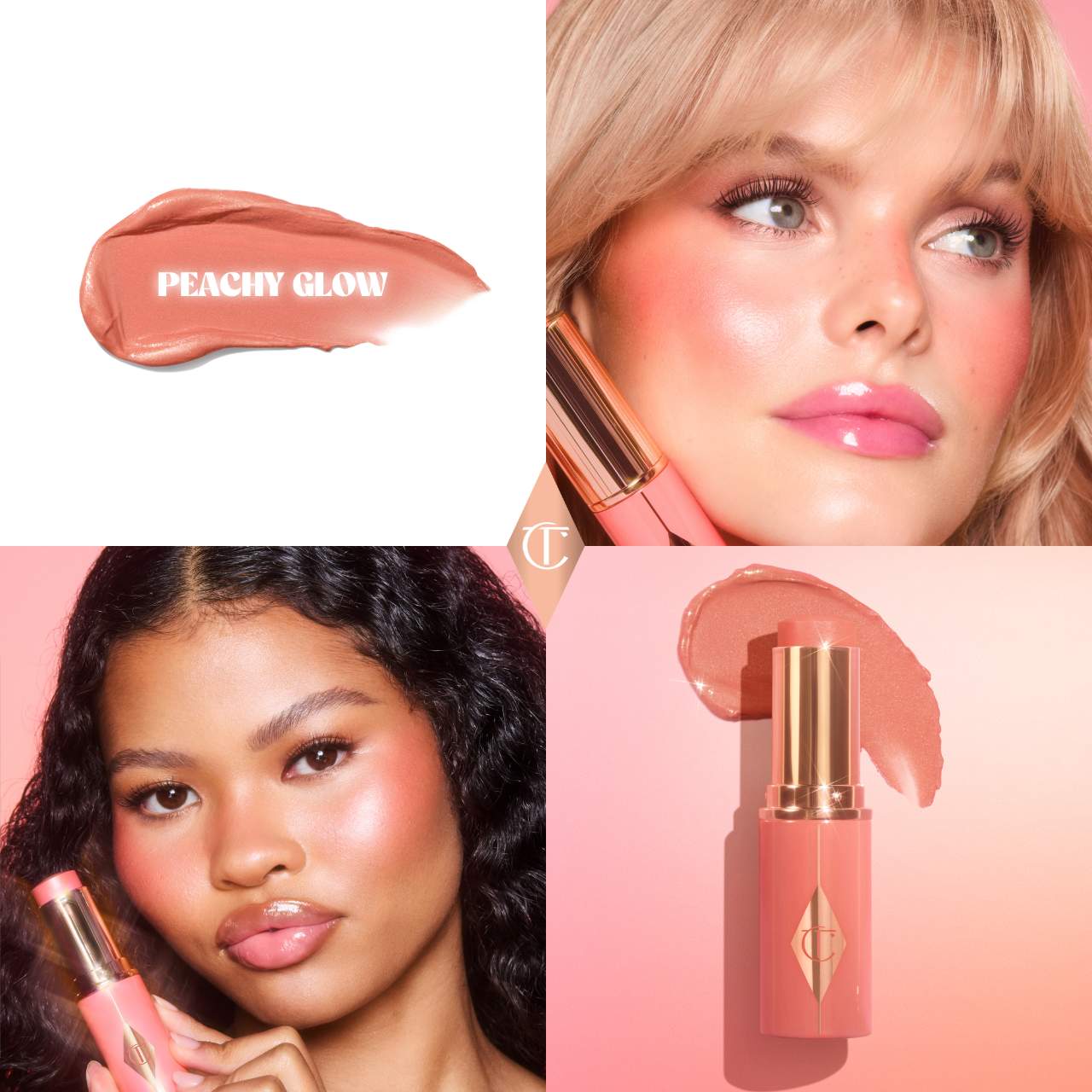 Charlotte Tilbury Unreal Lip + Cheek Glow Blush Stick with Hyaluronic Acid - Imagen 19