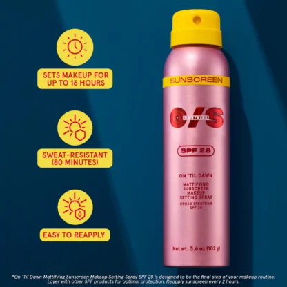 ONE/SIZE by Patrick Starrr  On 'Til Dawn Mattifying Sunscreen Makeup Setting Spray SPF 28 - Imagen 3
