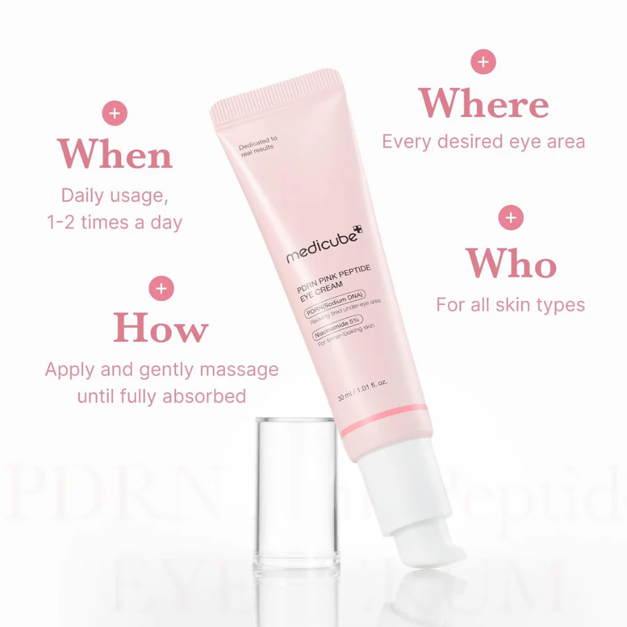 MEDICUBE - PDRN PINK PEPTIDE EYE CREAM .30ml - Imagen 3