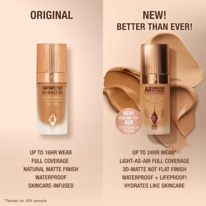 Charlotte Tilbury  Airbrush Flawless Blurring & Matte Full Coverage Foundation - Imagen 5