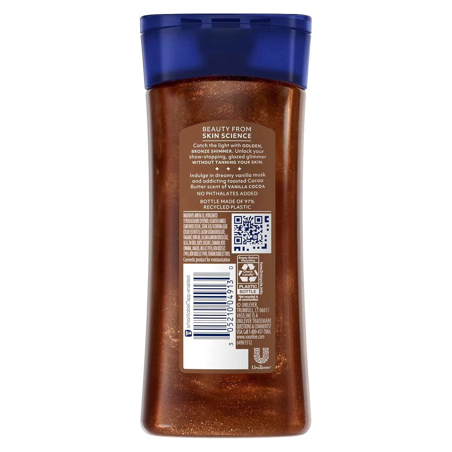 Vaseline Glazed & Glisten - Golden Hour Glow Shimmering Body Gel Oil, 6.8 fl - Imagen 3