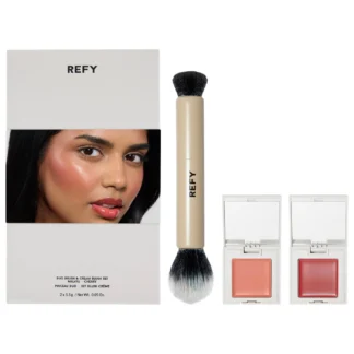 REFY  Cream Blush Duo with Duo Face Brush Gift Set